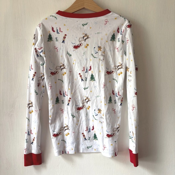 Kids Lake Christmas Pajama Set Size 10 Nutcracker Reindeer Print Long Sleeve - Picture 4 of 16